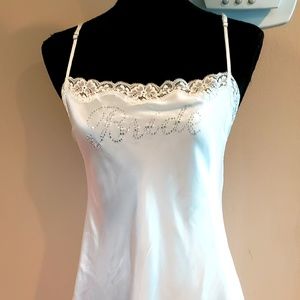 Bride White Chemise With Criss Cross Back